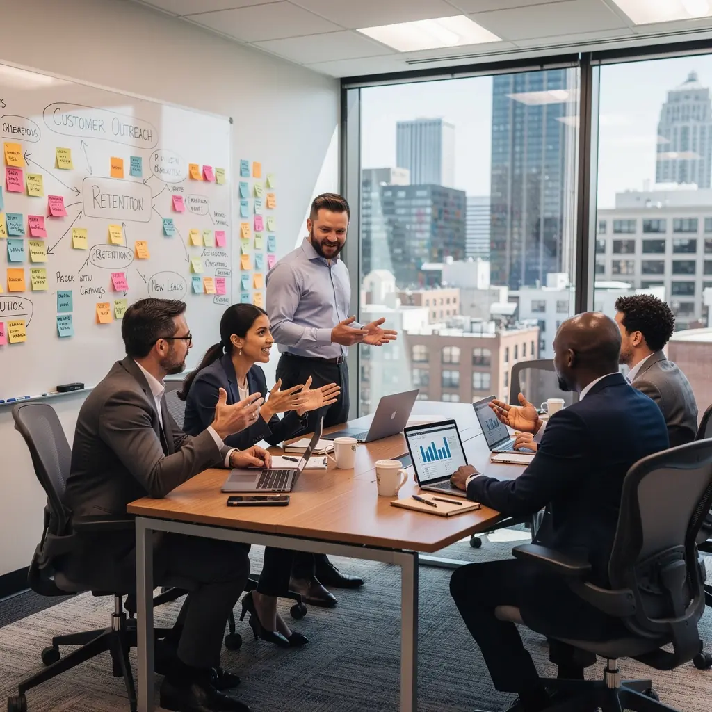 Zespół specjalistów omawiających zasady ubezpieczenia pojazdów