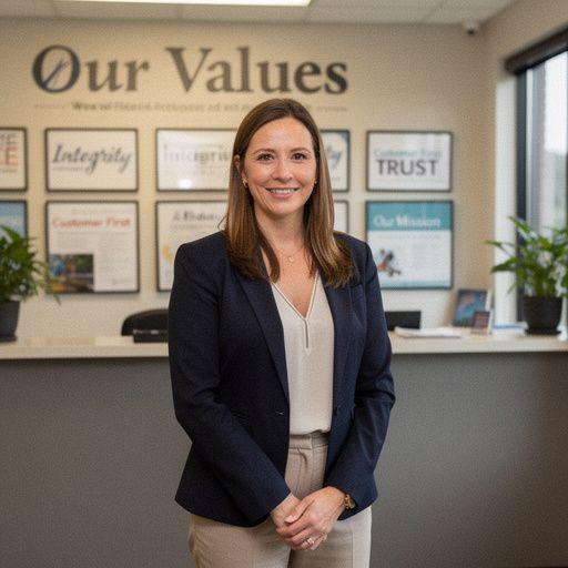 Grafika przedstawiająca dokumenty ubezpieczeniowe i długopis na biurku.